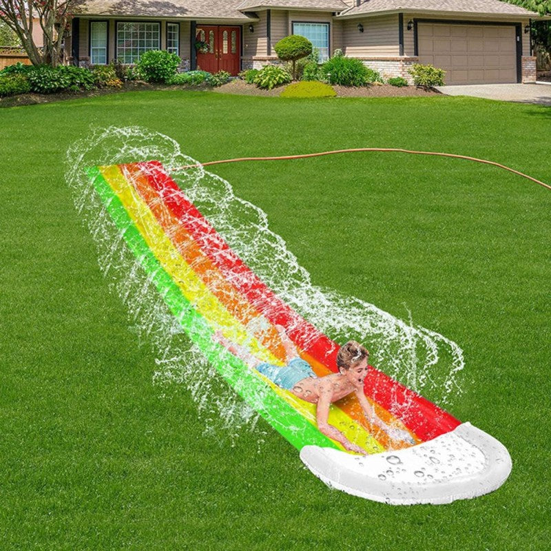 AquaGlide Regenboog Waterglijbaan – 480 cm Zomerpret in de Tuin